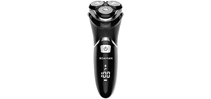 Roaman 3D Rotary - Wet and Dry Electric Razor for Seniors