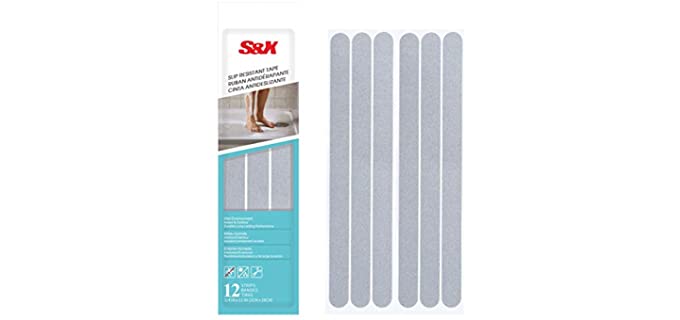 S and X gritty Texture - Shower Floor Safety Strips