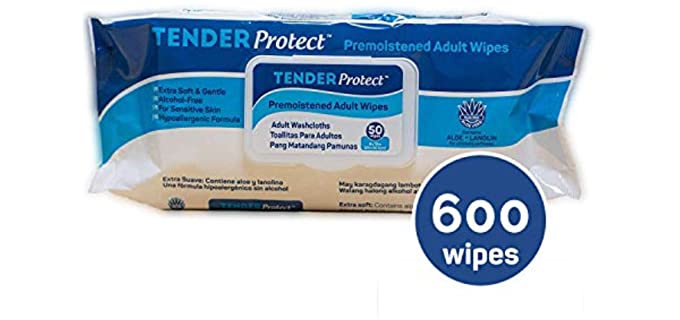 TenderProtect Adult - Bathing Wipes for the Elderly