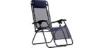 Amazon Basics Basic - Zero Gravity Beach Chair for the Elderly