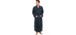 Alexander Del Rossa Lightweight - Flannel Nightgown Robe for Seniors