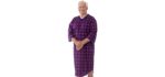 Silvert’s Adaptive Clothing Open Back - Elderly Person’s Flannel Nightgown