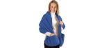 Cozy Fleece Wrap Shawl - Bed Jacket for Seniors