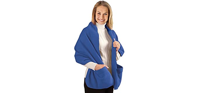 Cozy Fleece Wrap Shawl - Bed Jacket for Seniors