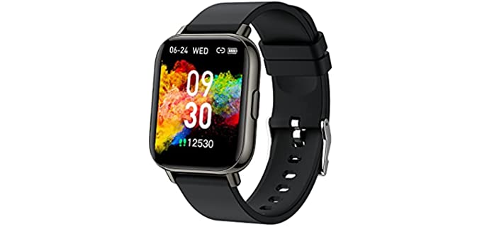 Coucur Smart Watch - Pedometer and Smartwatch for Seniors