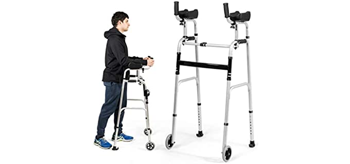 Goplus Foldable - Upright Walker for the Elderly
