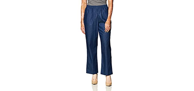Alfred Dunner Short Length - Elastic Waist Jeans for Seniors