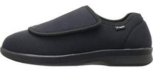 Propet Men's Cush n Foot - Velcro Slippers for the Elderly