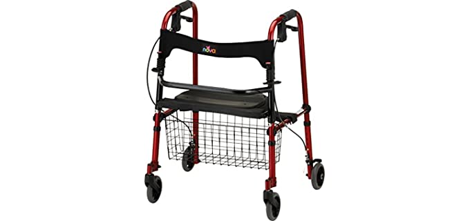 NOVA Medical Products Cruiser De-Light - Rollator with Seat for Seniors