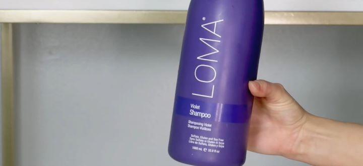 Showing the packaging of the purple shampoo