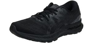 ASICS Men's Gel-Nimbus 23 Running Shoes, 7, Black/Black