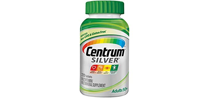 Centrum Silver Multivitamin for Adults 5 Plus, Multivitamin/Multimineral Supplement with Vitamin D3, B Vitamins, Calcium and Antioxidants, Gluten Free, Non-GMO Ingredients - 22 Count