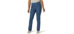 Chic Classic Collection Women's Easy-Fit Elastic-Waist Pant, Mid Shade, 16 Petite