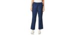 Chic Classic Collection womens Cotton Pull-on Pant With Elastic Waist Jeans, Original Stonewash Denim, 12 Petite US