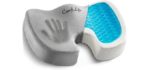 ComfiLife Gel Enhanced Seat Cushion – Non-Slip Orthopedic Gel & Memory Foam Coccyx Cushion for Tailbone Pain – Office Chair Car Seat Cushion – Sciatica & Back Pain Relief (Gray)
