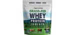 Grass Fed Whey Protein Powder Isolate - Unflavored - Low Carb Keto & Paleo Diet Friendly - Pure Grass-Fed Protein for Shakes, Smoothies, Drinks & Recipes - Non GMO & Gluten Free - 2.5 Pounds