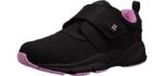 Propét womens Stability X Strap Sneaker, Black/Berry, 9 Wide US
