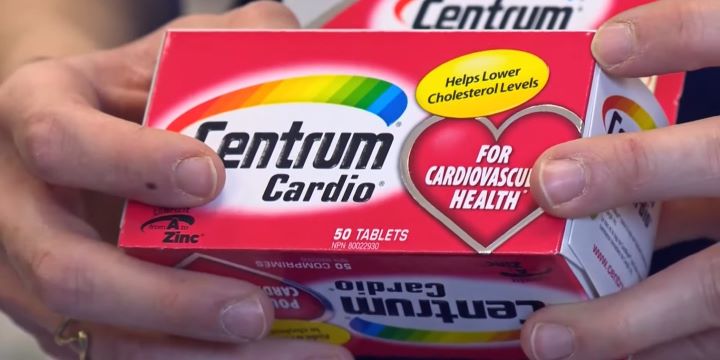 Showing Centrum multivitamins for cardiovascular health in 50 tablets
