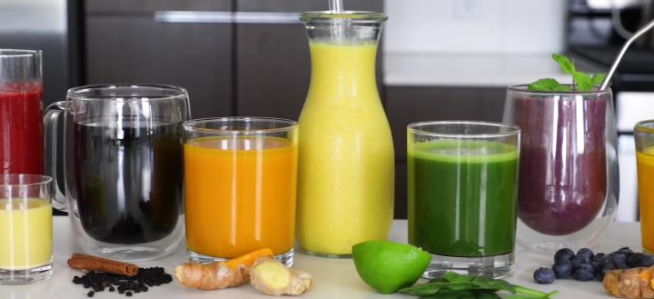 Showing different kinds of nutritional drinks