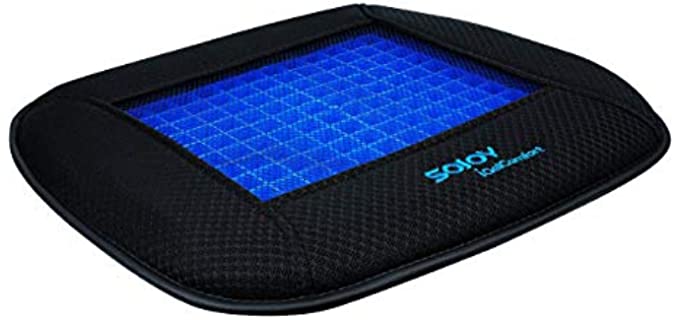 Sojoy Gel Seat Cushion for Long Sitting Cooling Gel Seat Cushion for Office Chair Breathable Chair Cushion for Pressure Pain Relief (18x17x2,Black)