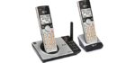 AT&T CL82207 DECT 6.0 2-Handset Cordless Phone for Home with Answering Machine, Call Blocking, Caller ID Announcer, Intercom and Unsurpassed Range, Silver