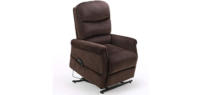 Alan Chocolate Fabric Lift Up Recliner Chair