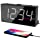 Alarm Clock for Bedroom, 2 Alarms Loud LED Big Display Clock with USB Charging Port, Adjustable Volume, Dimmable, Snooze, Plug in Simple Basic Digital Clock for Deep Sleepers Kids Elderly Home Office