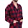 Alexander Del Rossa Men's Lightweight Flannel Robe, Soft Cotton , Medium Red and Navy Plaid (A0707Q34MD)