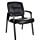 Amazon Basics Classic Faux Leather Office Desk Guest Chair with Metal Frame - Black