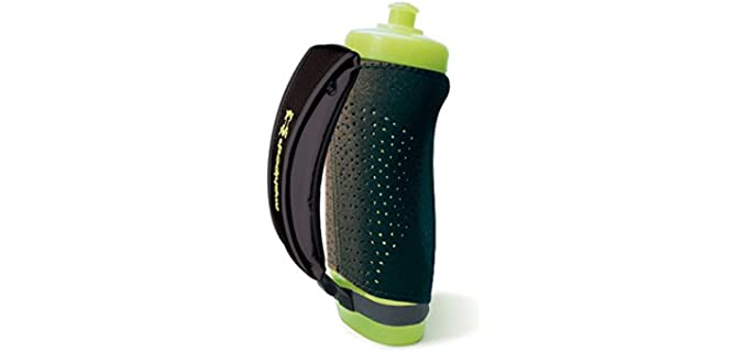 Amphipod 12 oz Hydraform Handheld Thermal Lite Insulated Runners Hydration Bottle Black