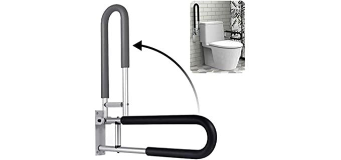 Botabay Handicap Grab Bars Rails 23.6 Inch Toilet Handrails Bathroom Safety Bar Hand Support Rail Handicapped Handrail Accessories for Seniors Elderly Disabled Mounted Bath Grips