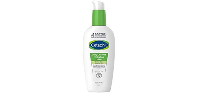 CETAPHIL Daily Hydrating Lotion for Face , With Hyaluronic Acid, 3 fl oz , Lasting 24 Hr Hydration , for Combination Skin,No Added Fragrance,Non-Comedogenic,Doctor Recommended Sensitive Skincare Brand