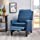 Christopher Knight Home Armstrong Recliner, Navy Blue + Dark Brown