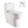 DeerValley DV-1F026 Dual Flush Elongated Standard One Piece Toilet with Comfortable Seat Height, Soft Close Seat Cover, High-Efficiency Supply, and White Finish Toilet Bowl (White Toilet)