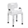 Drive Medical RTL12505 Handicap Bathroom Bench with Back and Arms, White