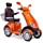 E-Wheels - EW-72 Heavy Duty Scooter 4-Wheel - Orange with Free Challenger Mobility Scooter Cover