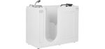 Empava 53” Walk-in Tub Freestanding Bathtub With Left Side Door, WIT373, White
