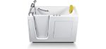 Energy Tubs Walk-in Bathtub 30 in. x 60 in. Luxury Whirlpool Massage + Faucet Set (White) (Left Drain)