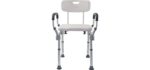 Essential Medical Supply Shower and Bath Bench with Arms and Back