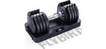 FLYBIRD Adjustable Dumbbell,25 lb Single Dumbbell for Men and Women with Anti-Slip Metal Handle,Fast Adjust Weight by Turning Handle,Black Dumbbell with Tray Suitable for Full Body Workout Fitness