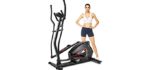 FUNMILY Elliptical Machines for Home Use,APP Control Cross Trainer with Hyper-Quiet Magnetic Driving System,10 Levels Magnetic Resistance,LCD Monitor, Heart Rate Sensor,390 LBS Weight Limit (Black)