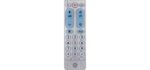GE Big Button Universal Remote Control for Samsung, Vizio, Lg, Sony, Sharp, Roku, Apple TV, TCL, Panasonic, Smart TVs, Streaming Players, Blu-Ray, DVD, 2-Device, Silver, 33701