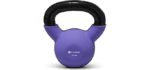 GYMENIST Kettlebell Fitness Iron Weights with Neoprene Coating Around The Bottom Half of The Metal Kettle Bell (12 LB)