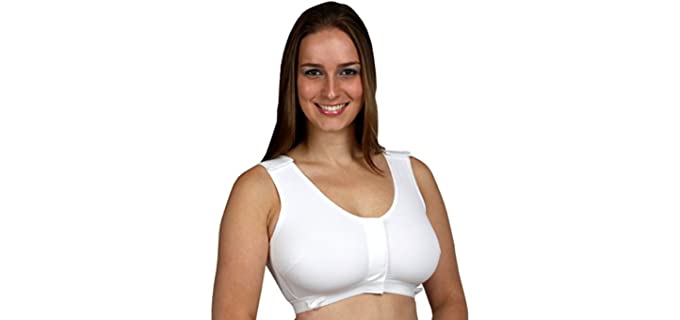 Gentle Touch Post-Surgical Surg-Ease Bra #471-V XXLarge, Hook & Loop, White Made in USA