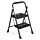 HBTower 2 Step Ladder, Folding Step Stool with Wide Anti-Slip Pedal, Sturdy Steel Ladder, Convenient Handgrip, Lightweight 500lbs Portable Steel Step Stool, Black