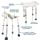 Healthline Shower Chair for Bathtub, Compact Shower Stool Lightweight Bath Tub Bench Chair with Non-Slip Seat & Free Suction Assist Shower Handle, Medical Adjustable Shower Chair for Elderly, White
