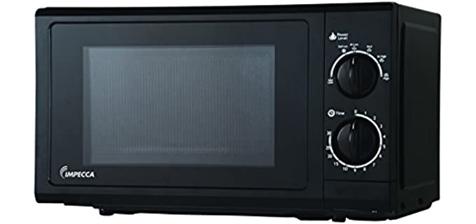 Impecca CM0674K 700-Watts Counter top Microwave Oven, 120V 0.6 Cubic Feet, Black