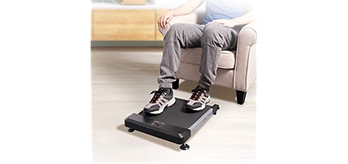 Jobar Hometrack Sitting Treadmill Exerciser - Compact Self Powered Exercise Machine, LCD Display Tracks Speed, Distance, Calories Burned
