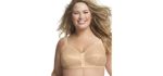 Just My Size JMS Easy-On Front Close Wirefree Bra_Nude_48D