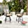LOKATSE HOME Patio Bar Height Chairs, Outdoor Swivel Bar Stools Chairs with Seat and Back Cushions, High Swivel Armrest Bar Chair Set of 2